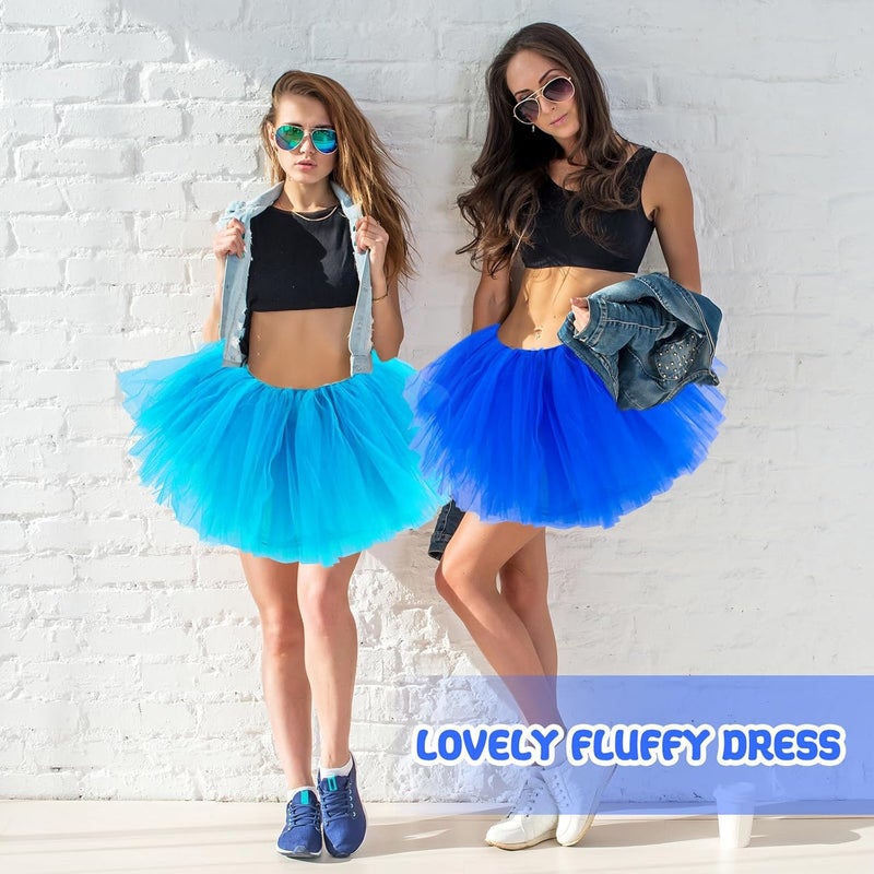 Fynnsure Tutu Skirts for Women 5 Layered Tutu 80s Outfit Adult Halloween Costume Women Tulle Skirt Puffy Skirts Dance Skirt - Image 5